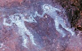 наскальный рисунок, италия, 10 тыс. лет до н.э.
