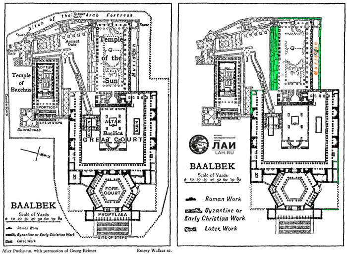 Рис 6. Чертеж 1911 года (слева) и его
                    упрощенная версия с цветовой разметкой.